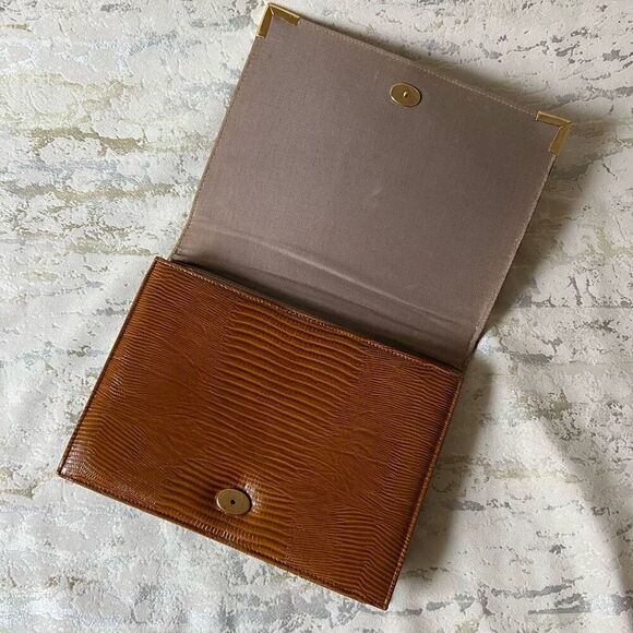 Vintage Crocodile embossed clutch - Picture 4 of 8